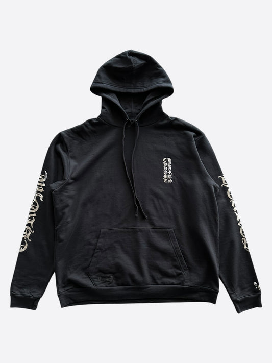 Chrome Hearts Black & Silver Script Logo Hoodie