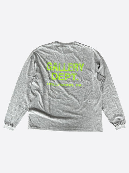 Gallery Dept Grey & Green Souvenir Logo Longsleeve T-Shirt
