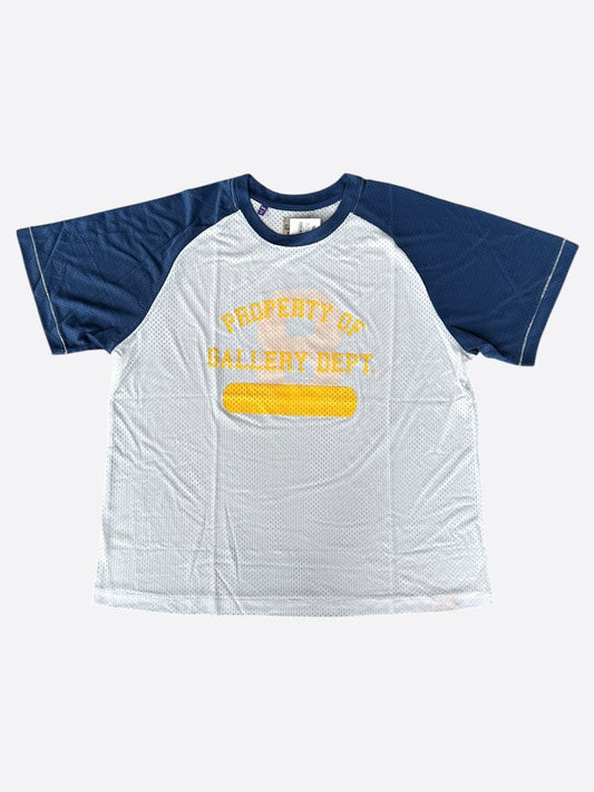 Gallery Dept White & Blue Jr High Mesh Jersey