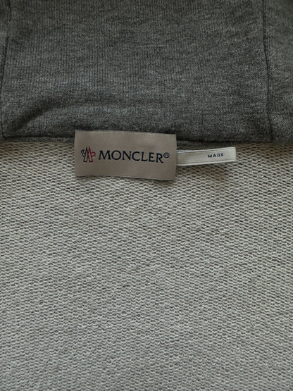 Moncler Grey Striped Zip Up Hoodie