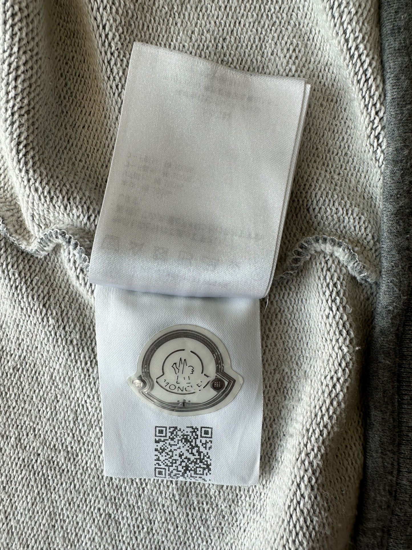 Moncler Grey Striped Zip Up Hoodie