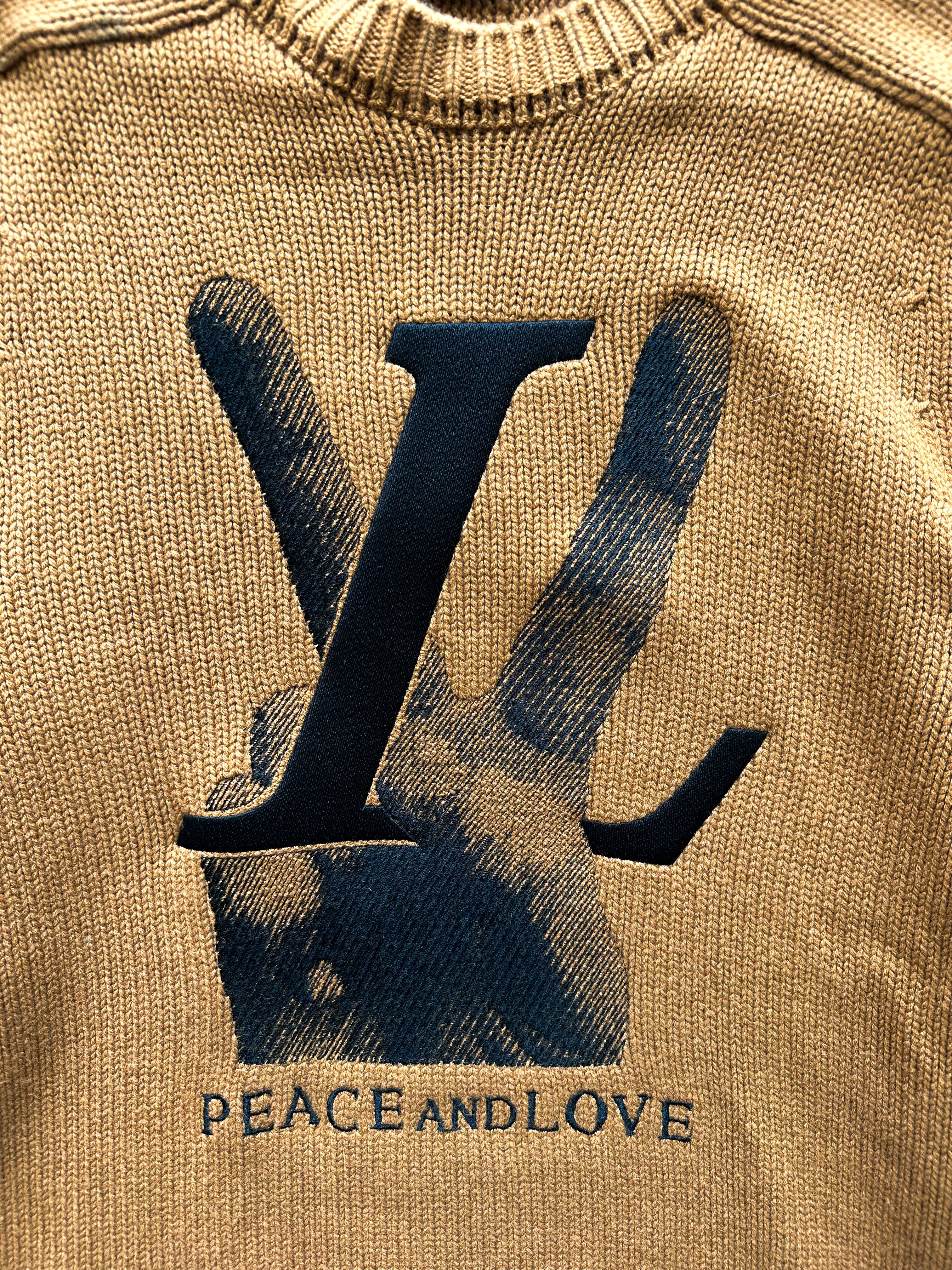 Louis Vuitton Brown Peace Love Cashmere Sweater Savonches