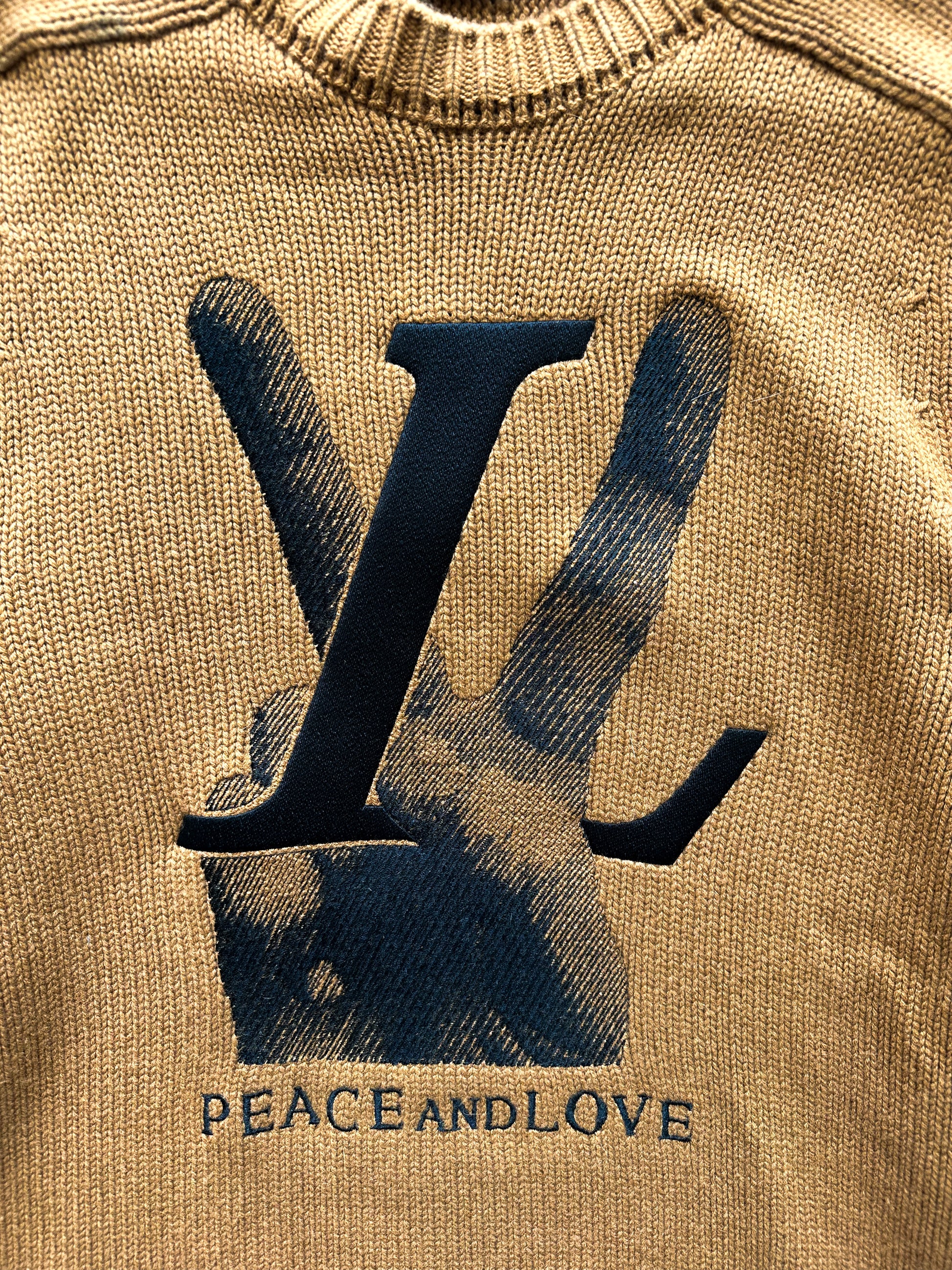 Louis Vuitton Black 'Peace & Love' T-Shirt
