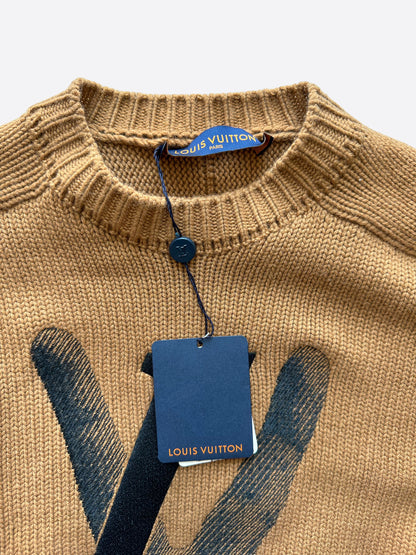 Louis Vuitton Brown Peace & Love Cashmere Sweater