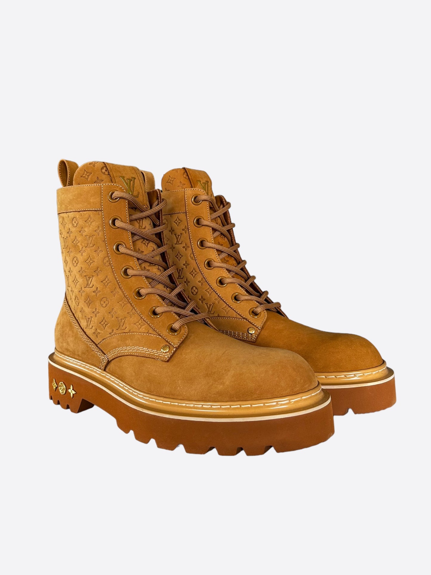 Louis Vuitton Brown Monogram Ranger Boots