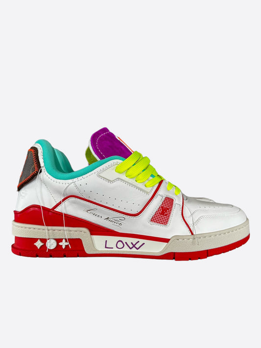 Louis Vuitton White & Red Paris Exclusive Trainer