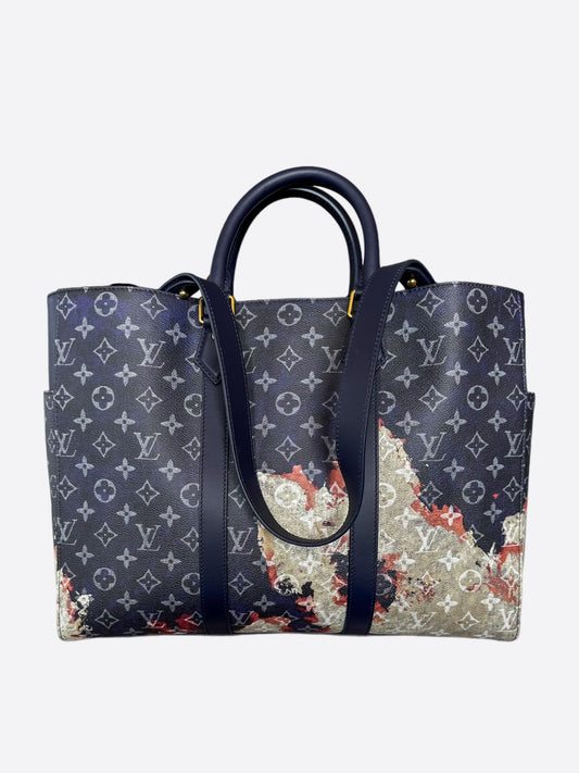 Louis Vuitton Blue Bleach Monogram Sac Plat 24H