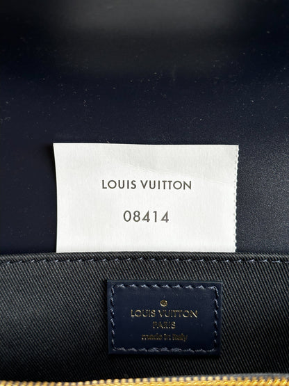 Louis Vuitton Blue & White Monogram Pochette Metis East West