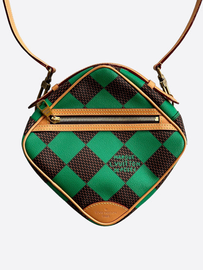 Louis Vuitton Green & Brown Damier Chess Messenger