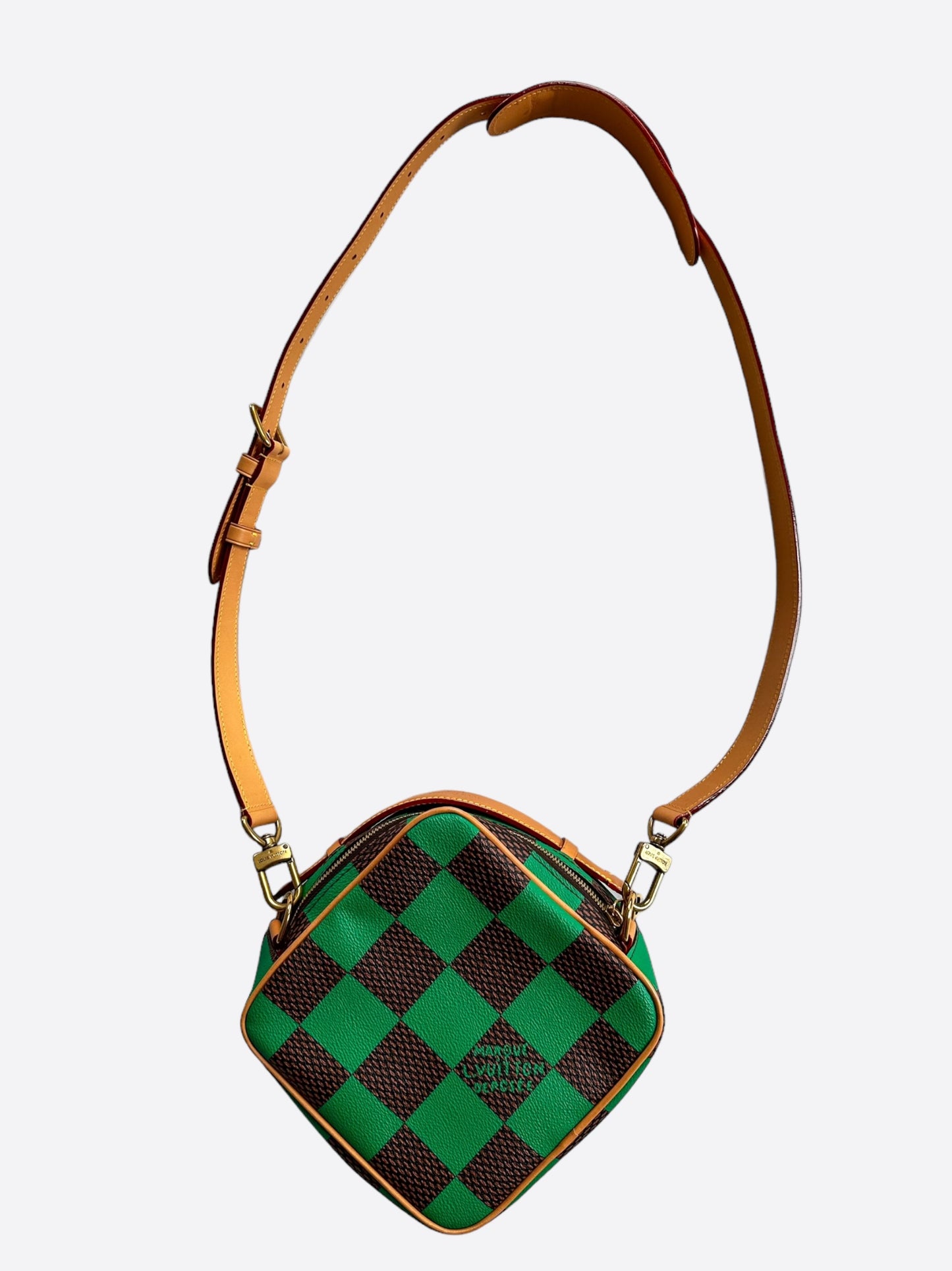 Louis Vuitton Green & Brown Damier Chess Messenger