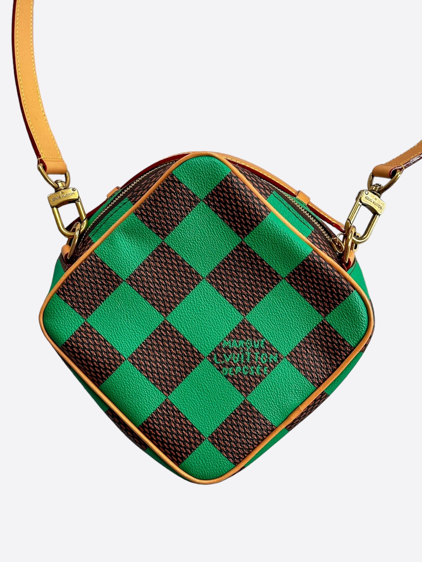 Louis Vuitton Green & Brown Damier Chess Messenger