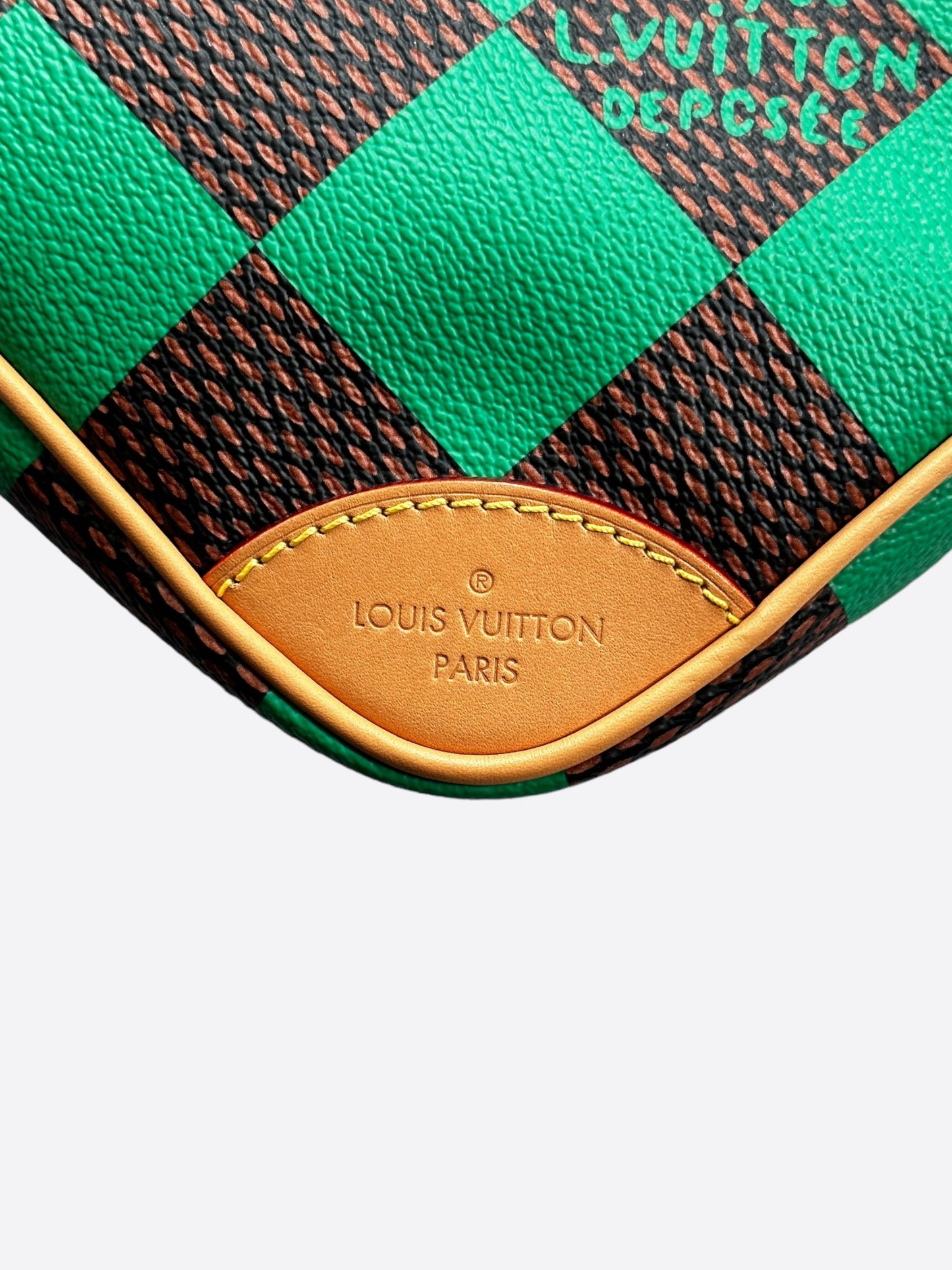 Louis Vuitton Green & Brown Damier Chess Messenger