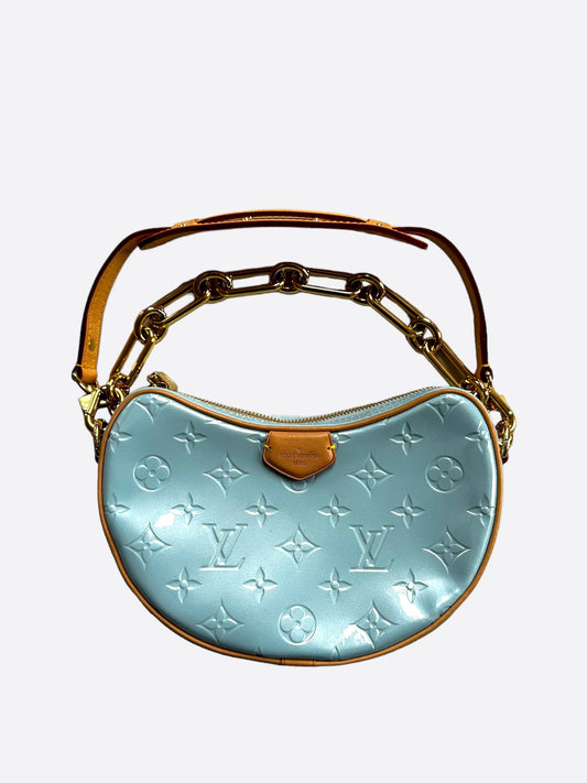 Louis Vuitton Sky Blue Vernis Monogram Croissant PM