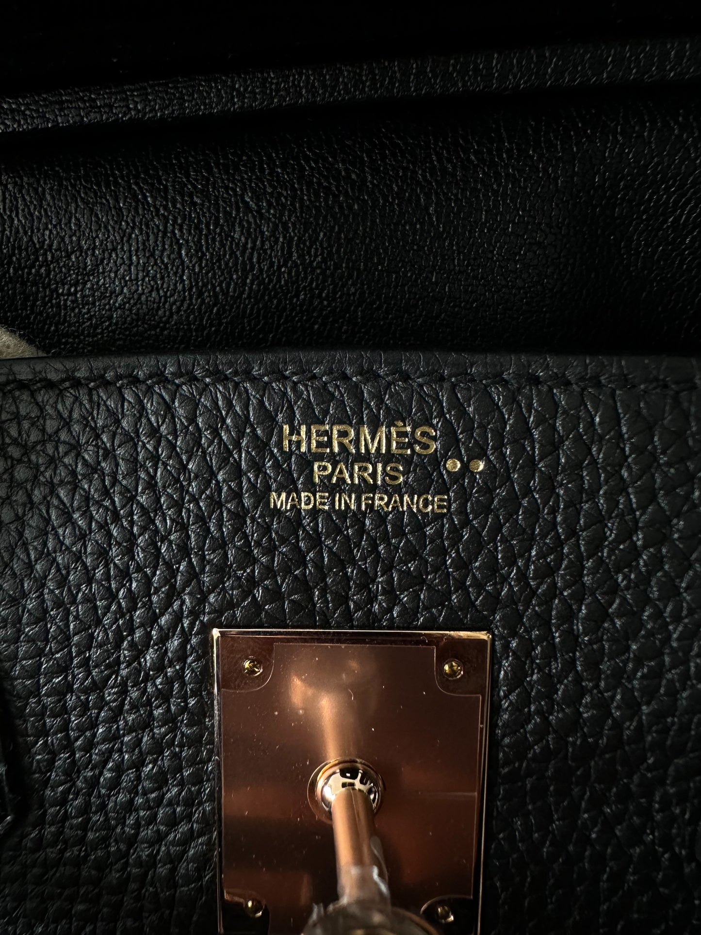 Hermès Black Crocodile Rose Gold Birkin 30