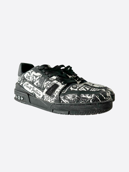 Louis Vuitton Black & White Comic Trainers