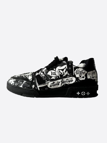 Louis Vuitton Black & White Comic Trainers