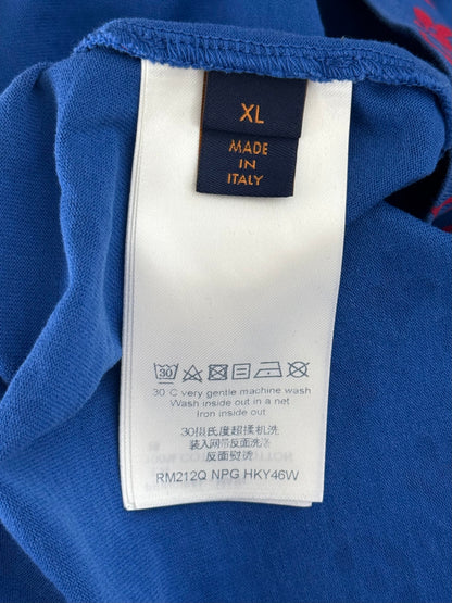 Louis Vuitton Blue & Red Monogram Gradient T-Shirt