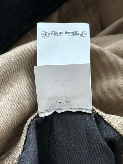 Chrome Hearts Tan, Pink & Checkered Cross Patch Carpenter Pants