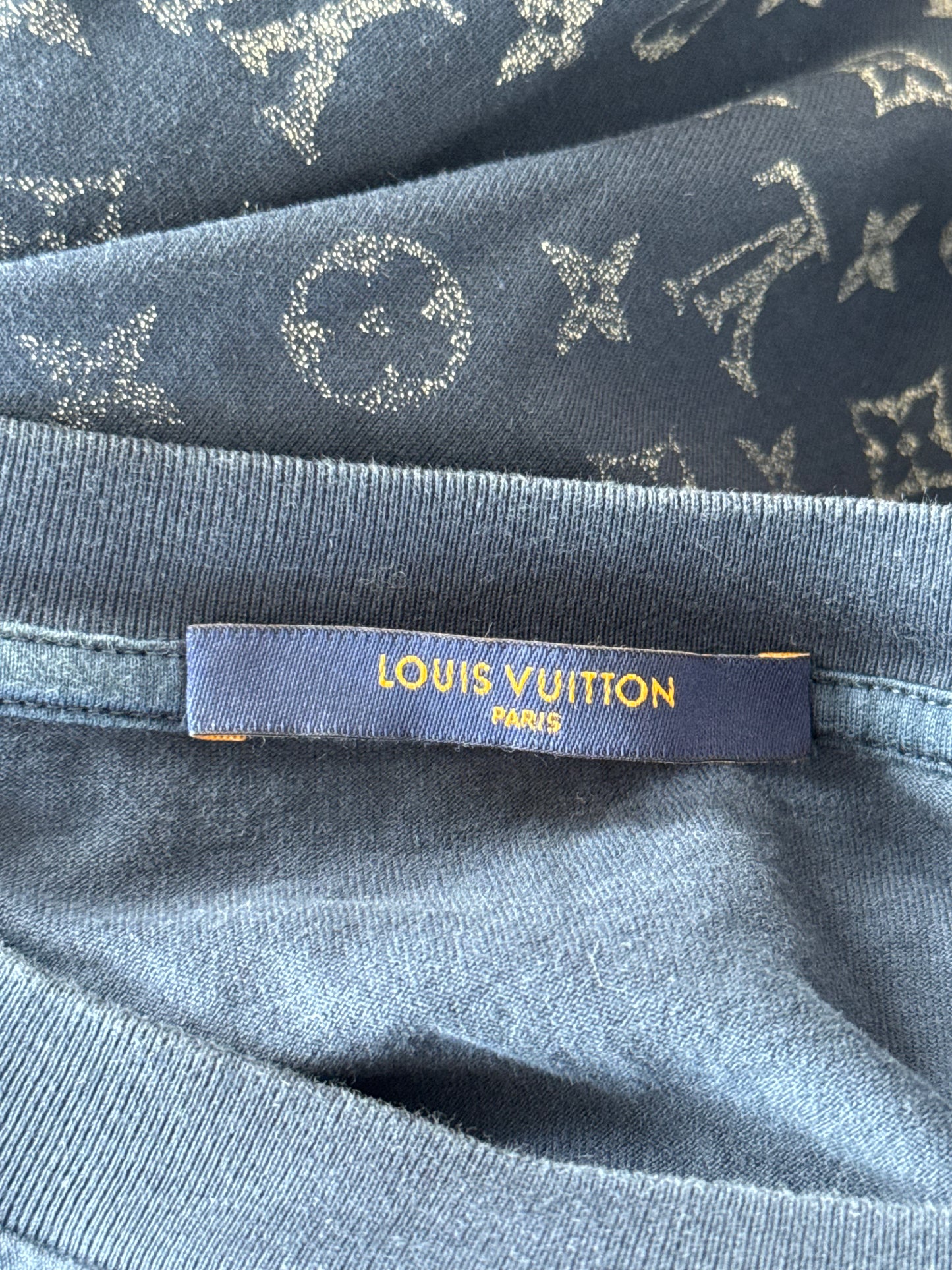 Louis Vuitton Navy & White Monogram Gradient T-Shirt