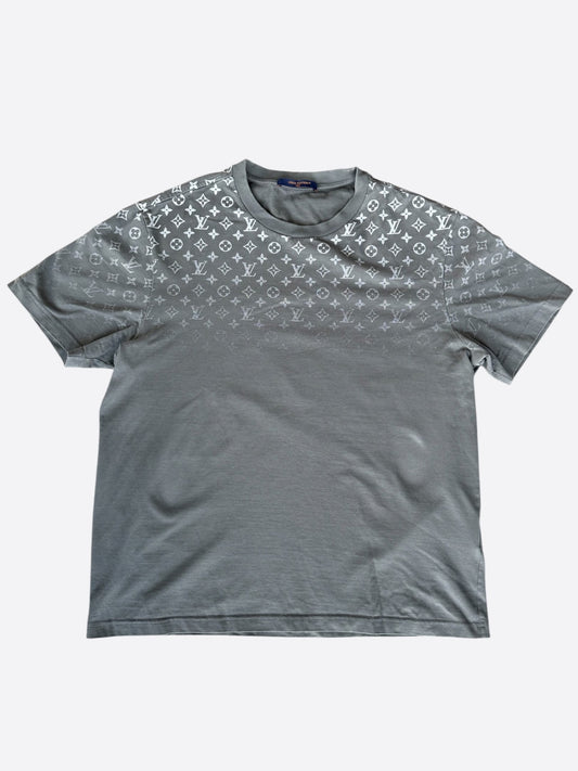 Louis Vuitton Grey & White Monogram Gradient T-Shirt