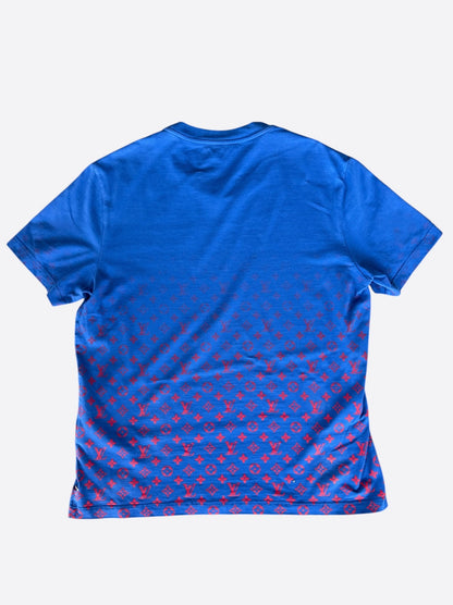 Louis Vuitton Blue & Red Monogram Gradient T-Shirt