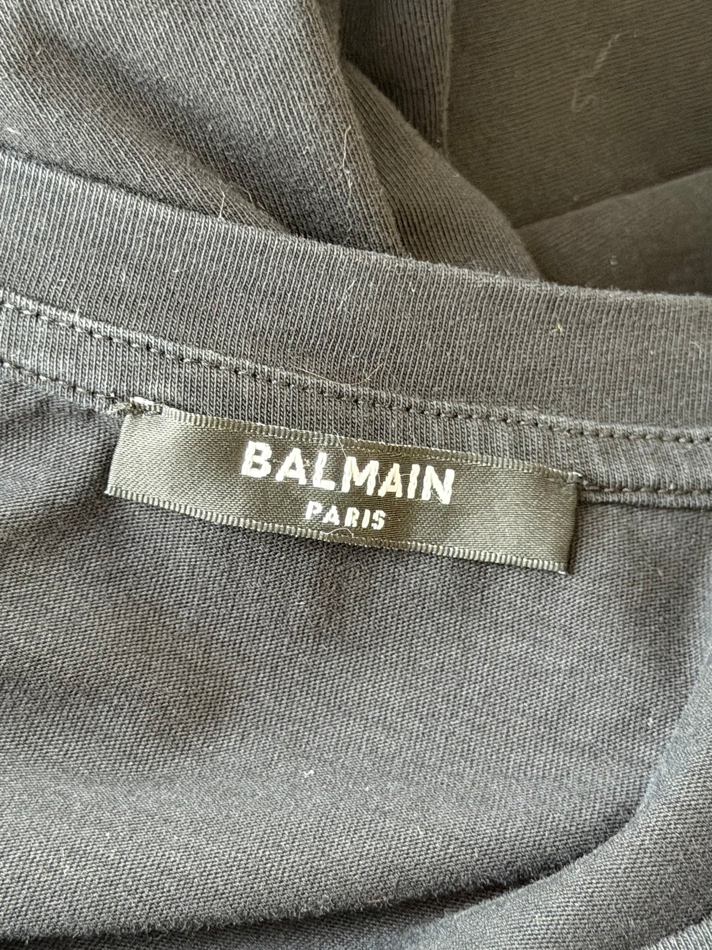 Balmain Black & White Logo T-shirt