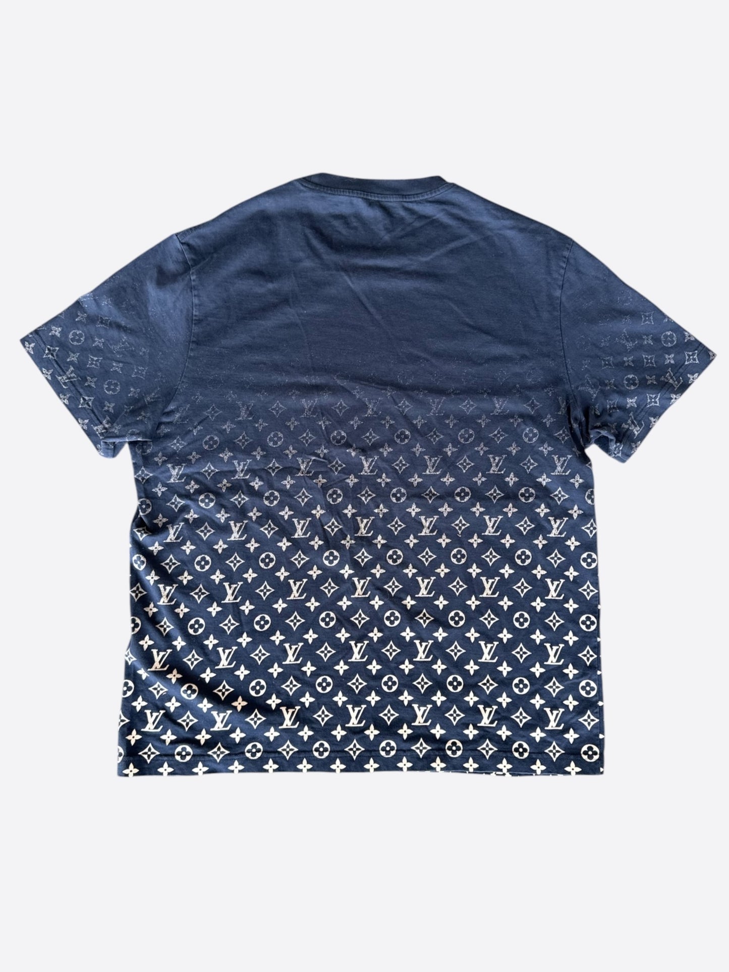 Louis Vuitton Navy & White Monogram Gradient T-Shirt