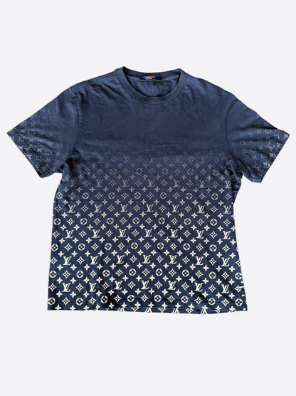 Louis Vuitton Navy & White Monogram Gradient T-Shirt