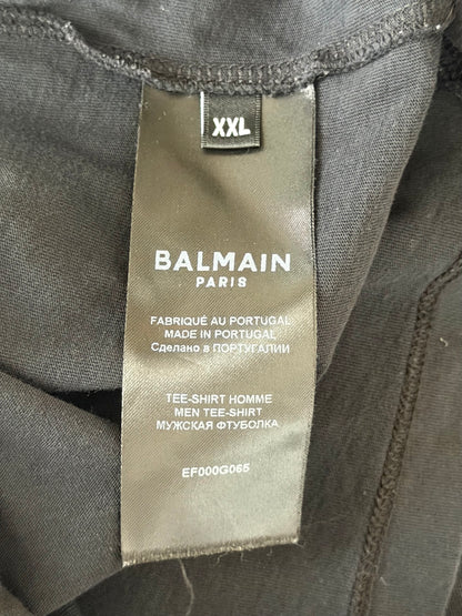 Balmain Black & White Logo T-shirt