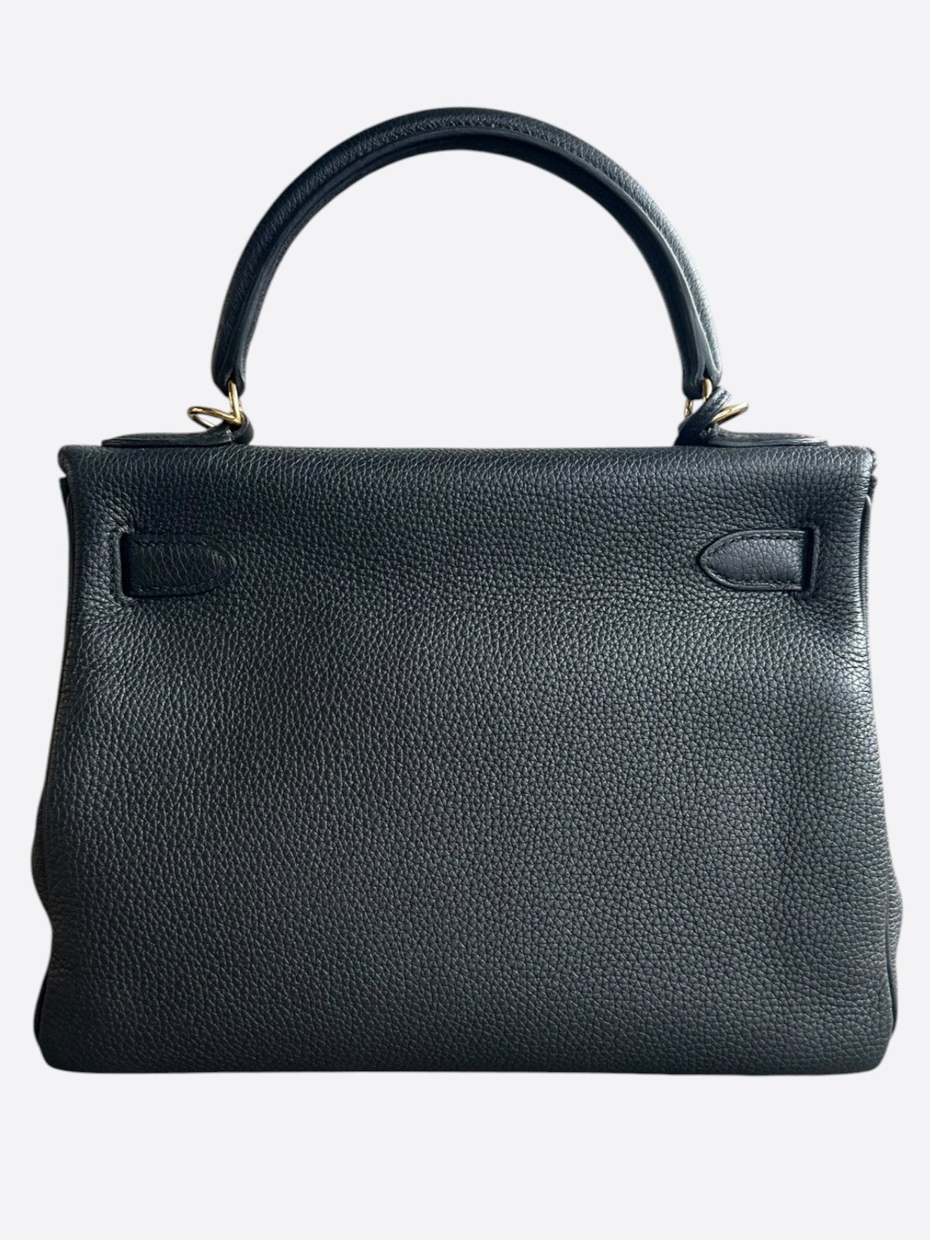 Hermes Black Togo & Gold Hardware Kelly 28