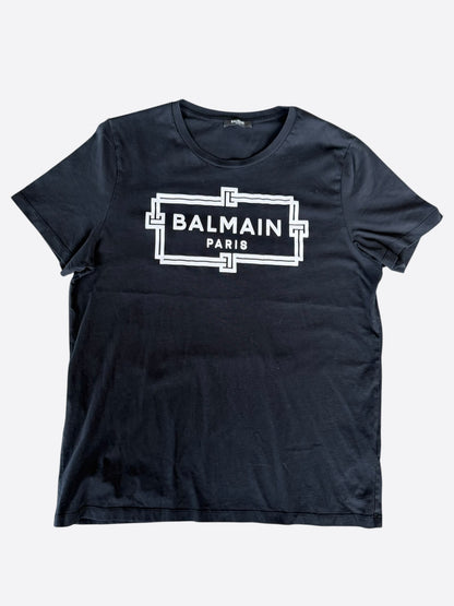 Balmain Black & White Logo T-shirt