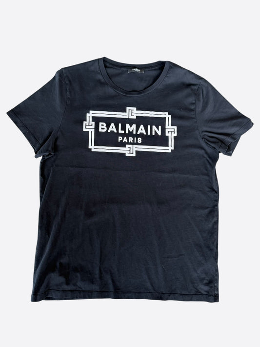 Balmain Black & White Logo T-shirt