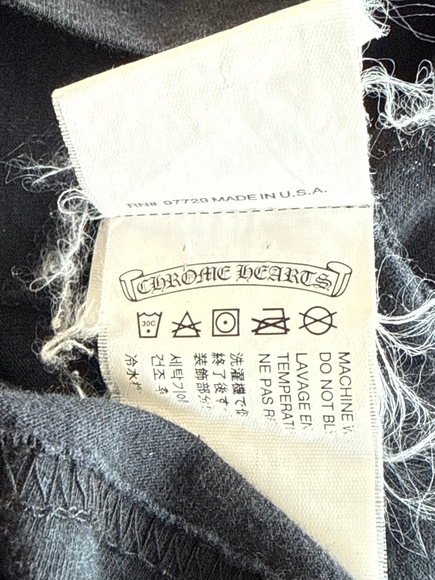 Chrome Hearts Black & White Miami Horseshoe Logo T-Shirt