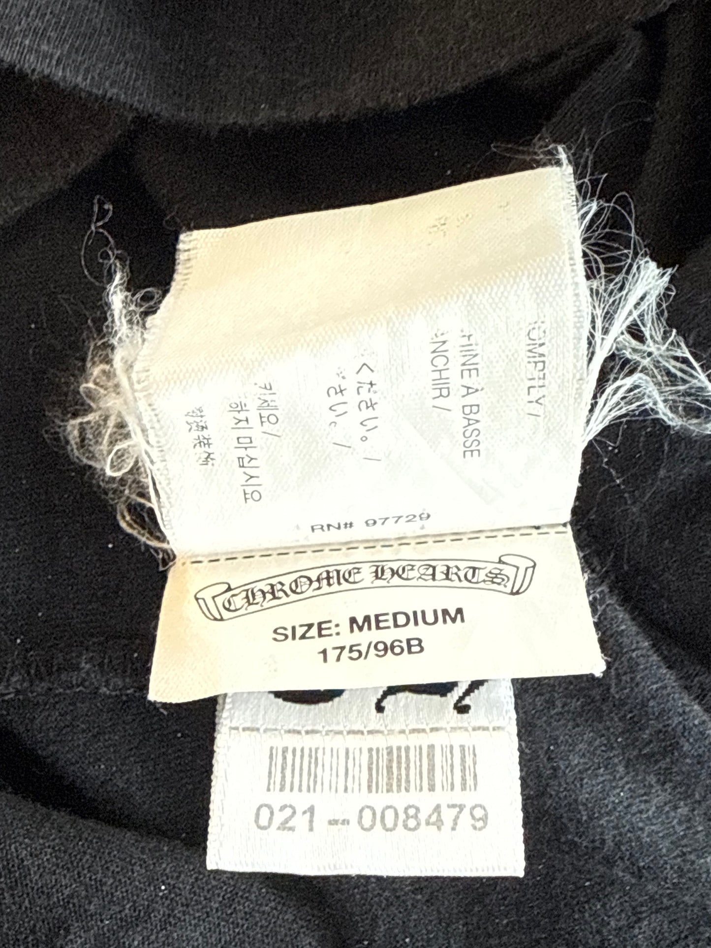 Chrome Hearts Black & White Miami Horseshoe Logo T-Shirt