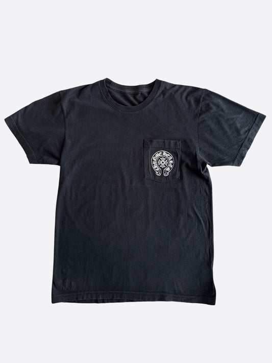 Chrome Hearts Black & White Miami Horseshoe Logo T-Shirt