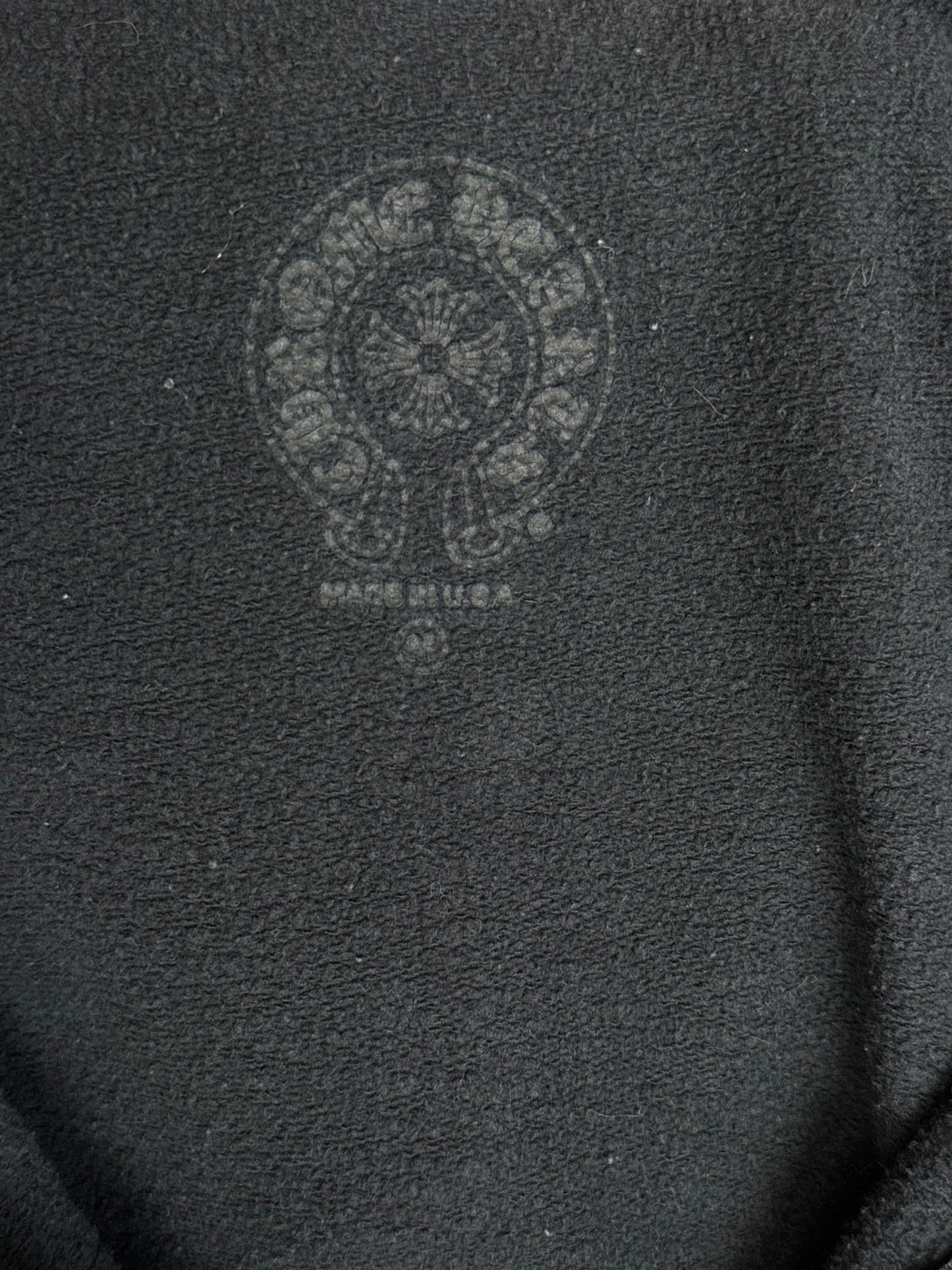 Chrome Hearts Black & White Los Angeles Horseshoe Logo Zip Up Hoodie