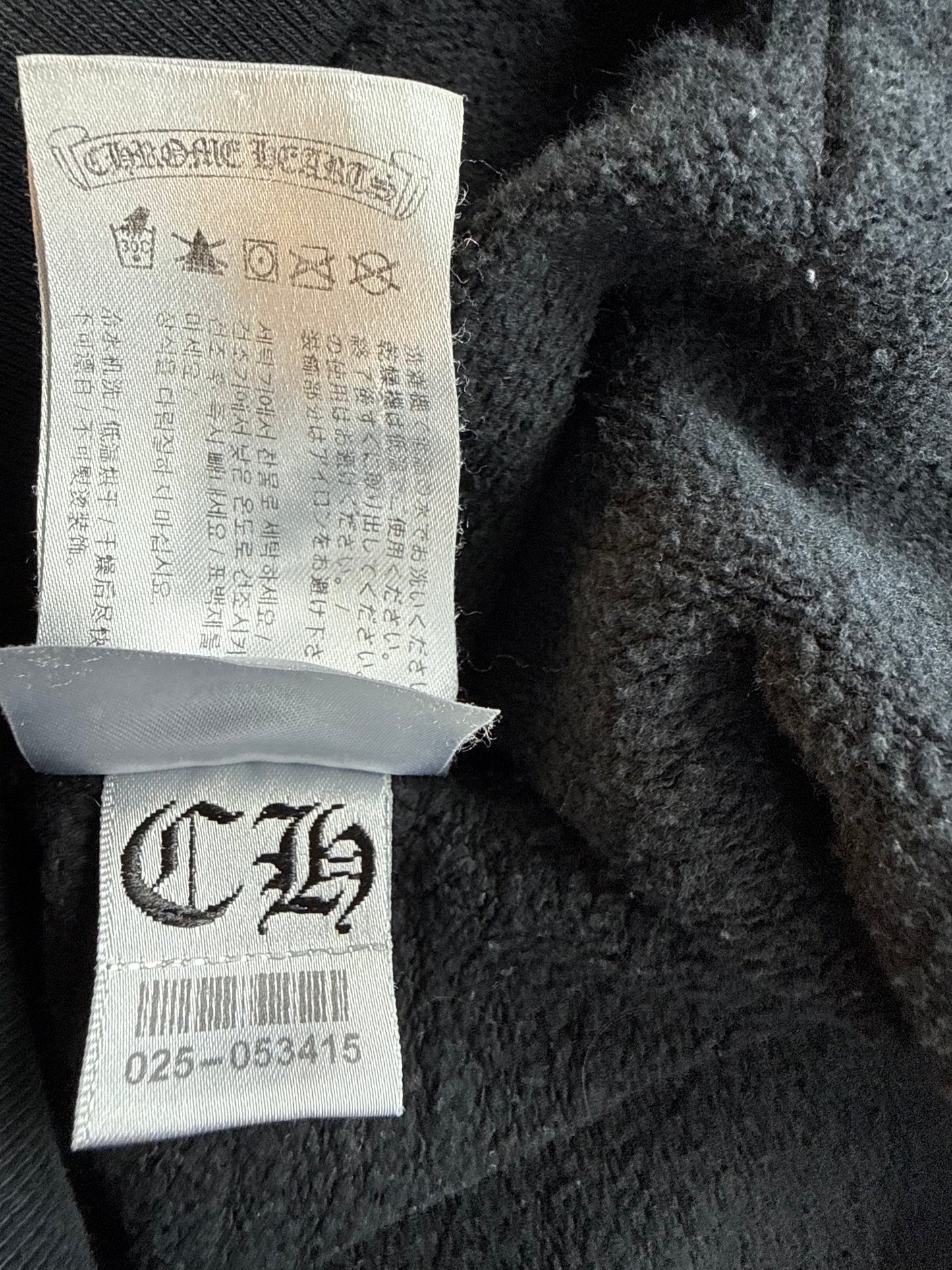 Chrome Hearts Black & White Los Angeles Horseshoe Logo Zip Up Hoodie
