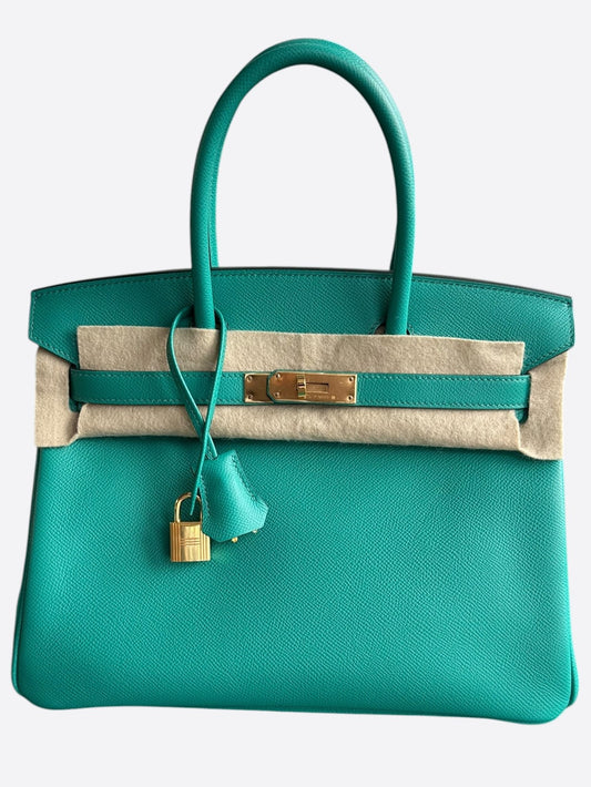 Hermes Vert Verone Epsom & Gold Hardware Birkin 30