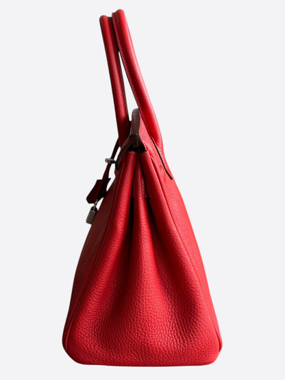 Hermes Rouge Casaque Togo & Gold Hardware Birkin 30