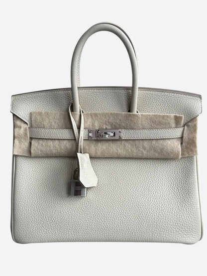Hermes Craie Togo & Palladium Hardware Birkin 25