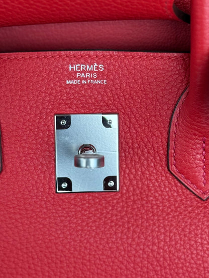 Hermes Rouge Casaque Togo & Gold Hardware Birkin 30