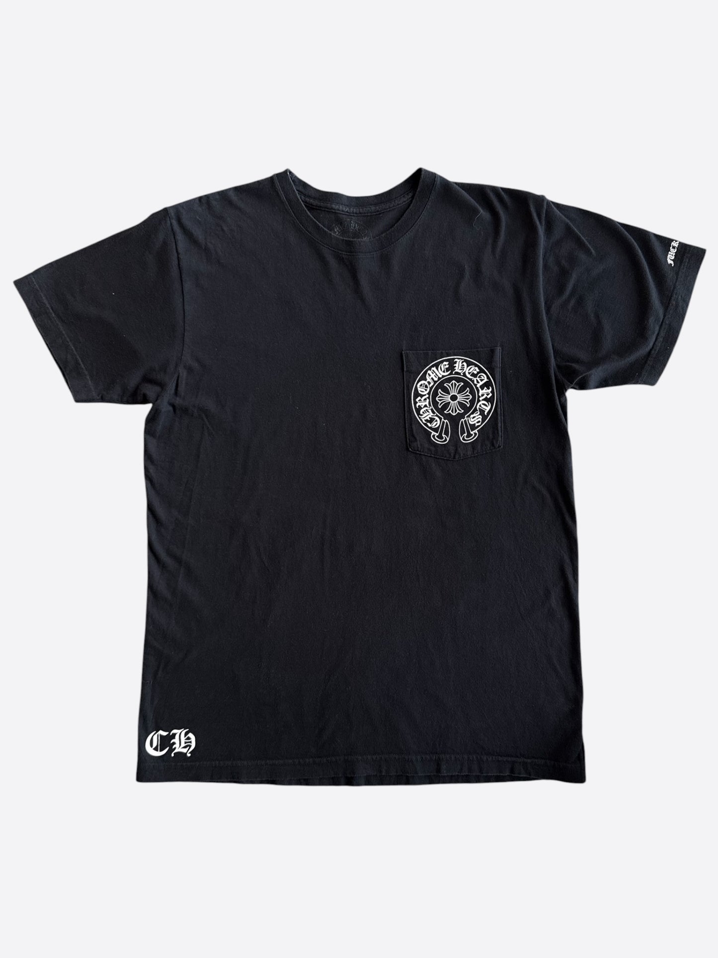 Chrome Hearts Black & White London Horseshoe Logo T-Shirt