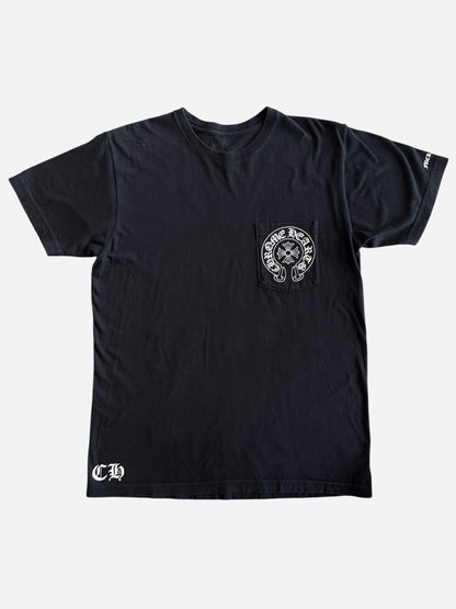 Chrome Hearts Black & White London Horseshoe Logo T-Shirt