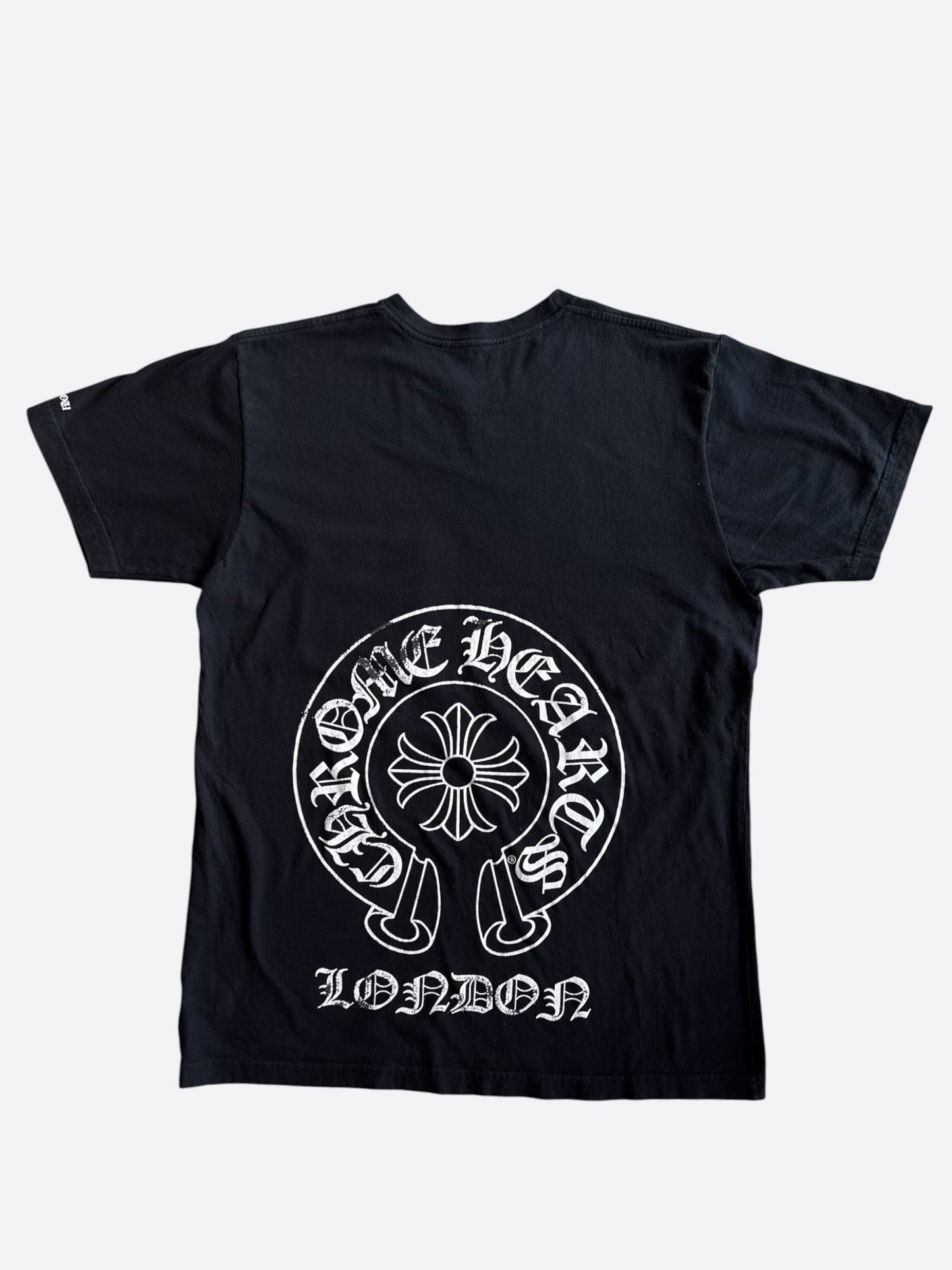 Chrome Hearts Black & White London Horseshoe Logo T-Shirt