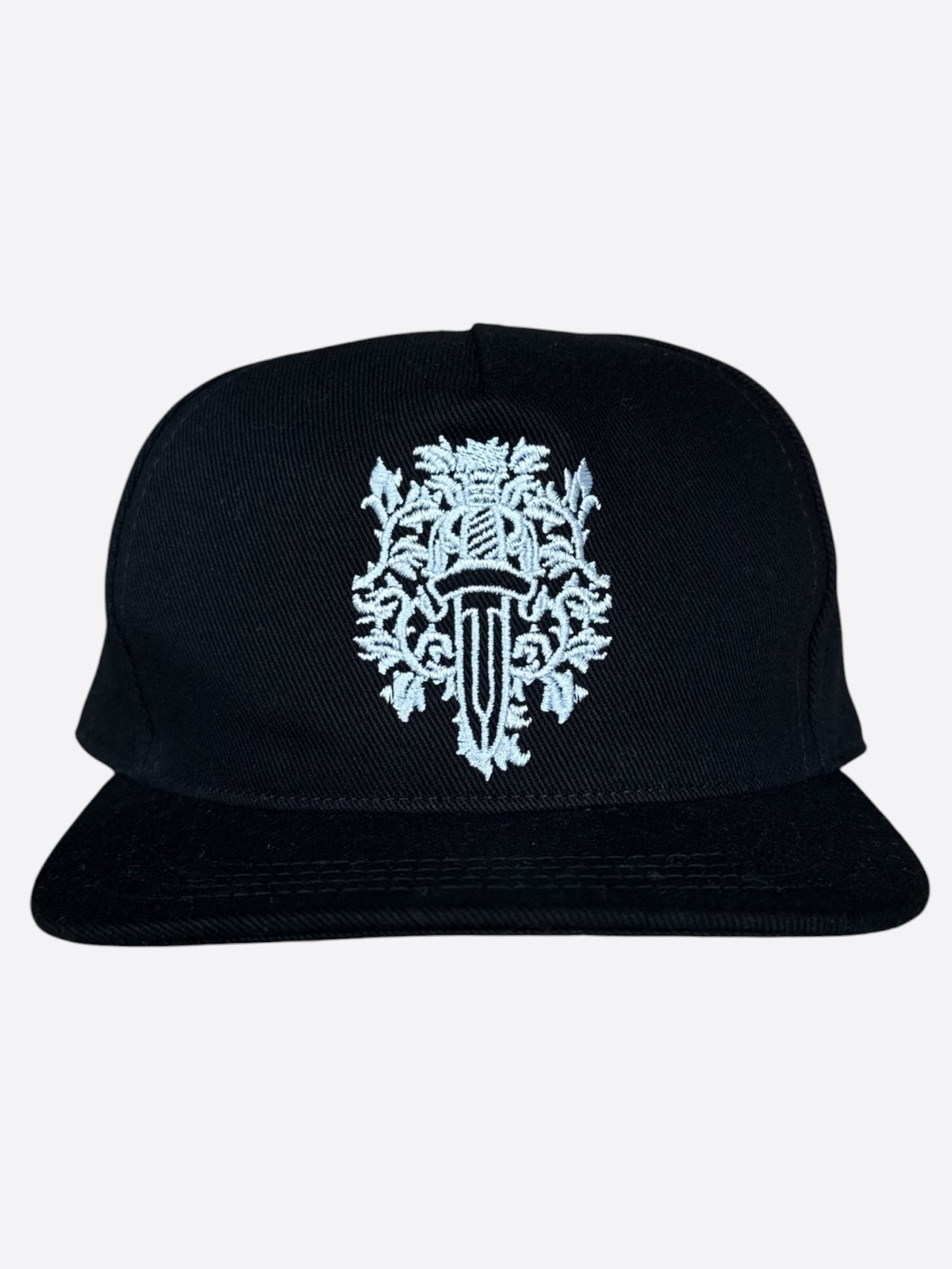 Chrome Hearts Black & White Wine Dagger Logo Hat