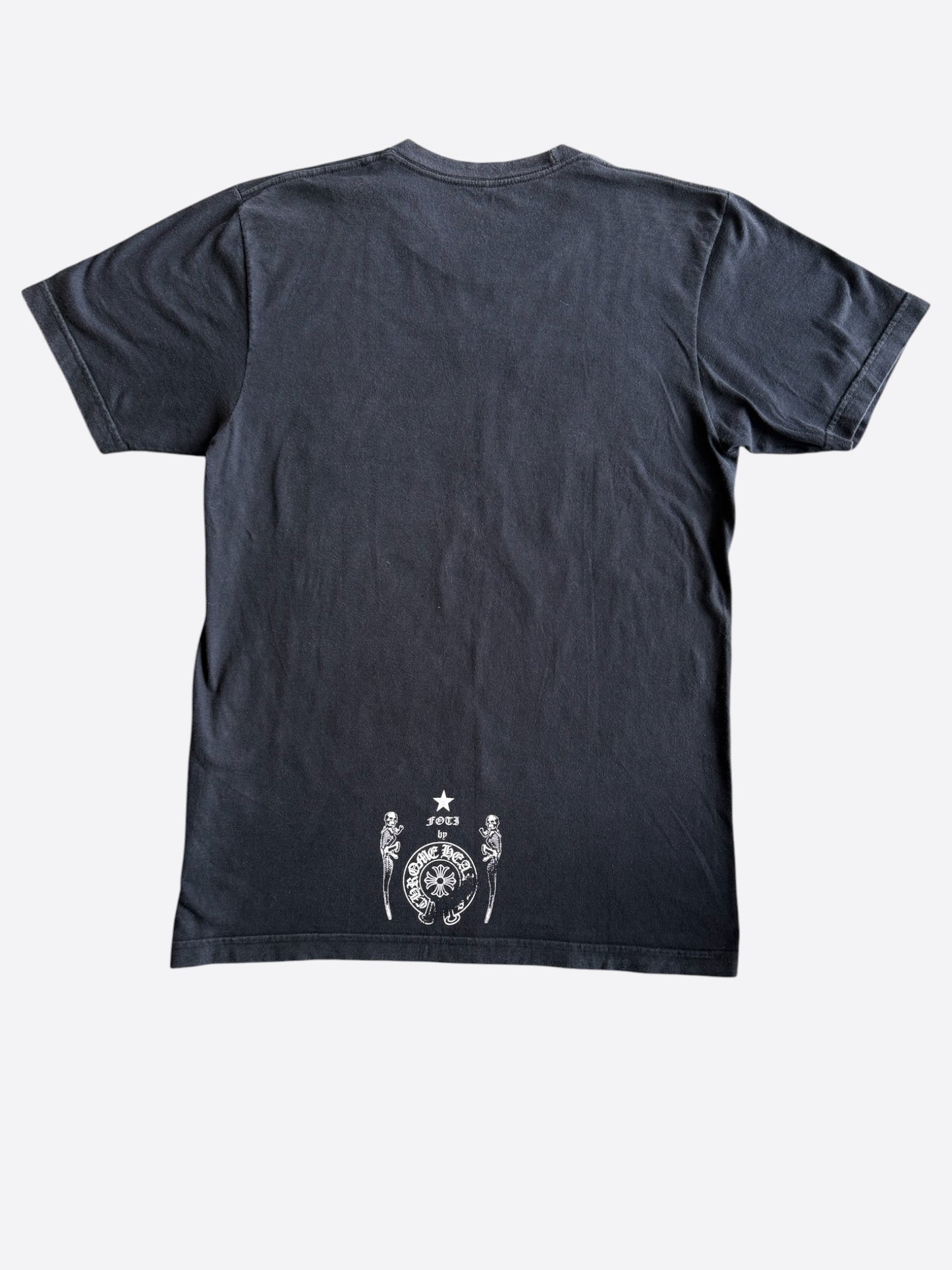Chrome Hearts Black & White Foti Skulls Graphic T-Shirt