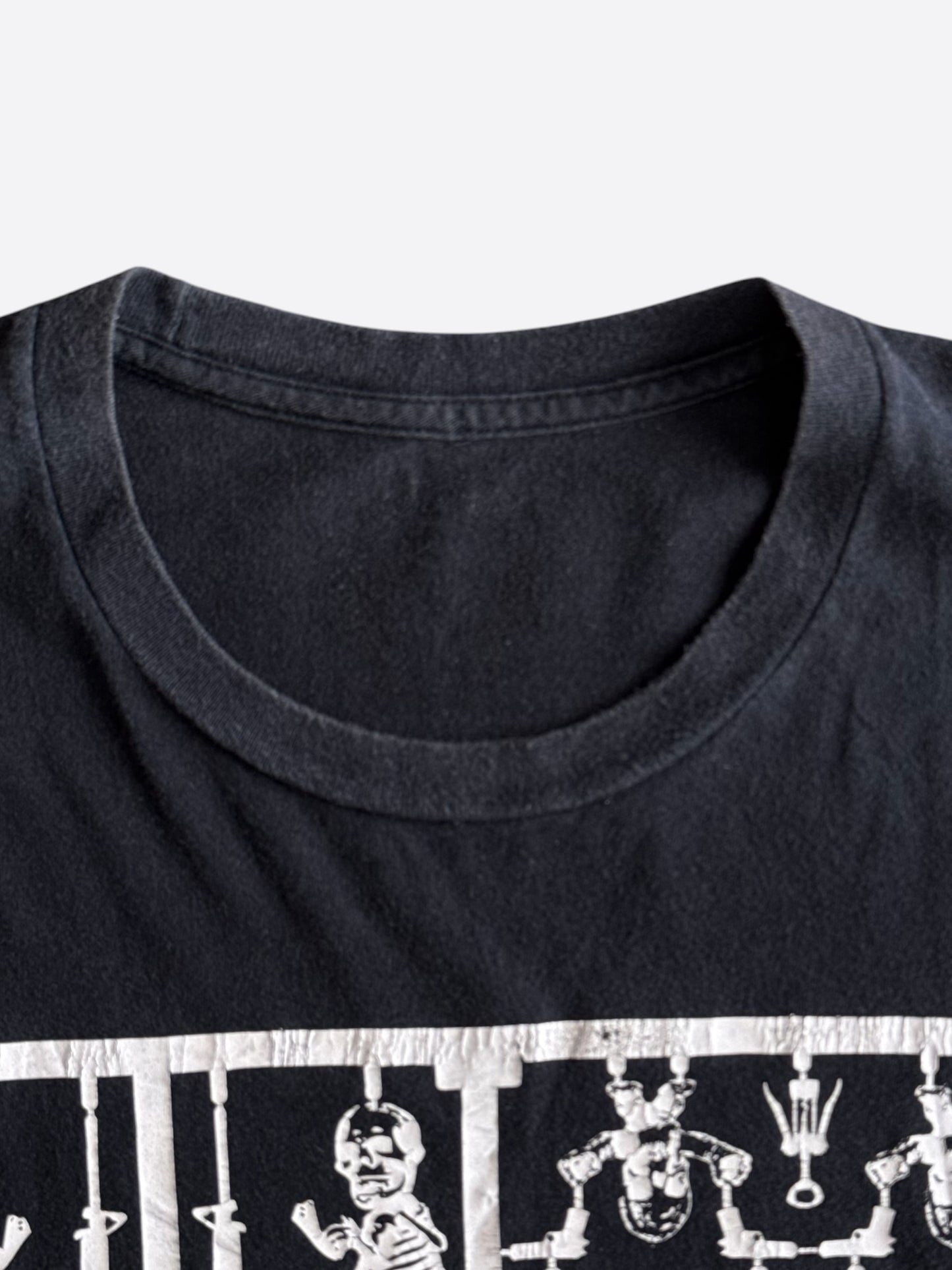 Chrome Hearts Black & White Foti Skulls Graphic T-Shirt