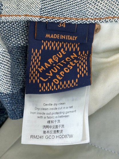 Louis Vuitton Blue Damoflage Jeans