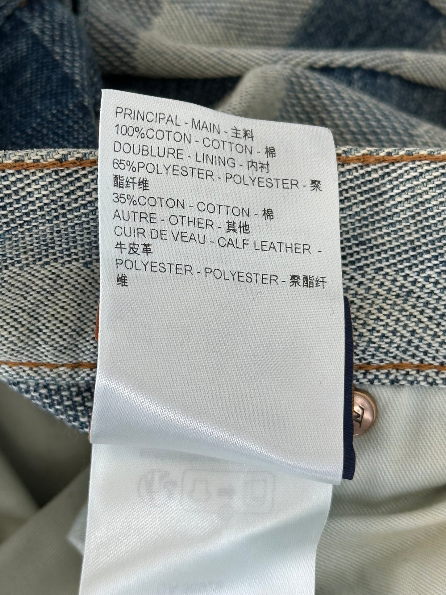 Louis Vuitton Blue Damoflage Jeans