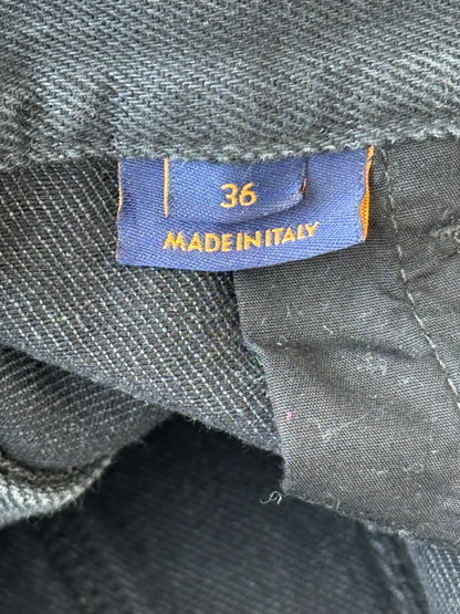 Louis Vuitton Washed Black Monogram Carpenter Pants